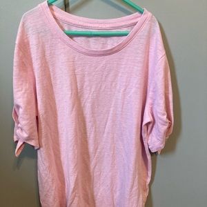 Light Pink Girls Cold Shoulder Tee